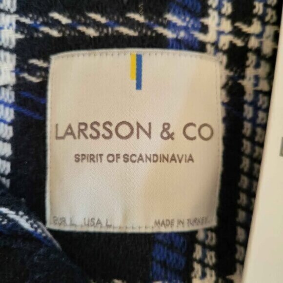 Blue Plaid Tweed Overshirt Shacket New Men's Sz Large - Picture 4 of 6